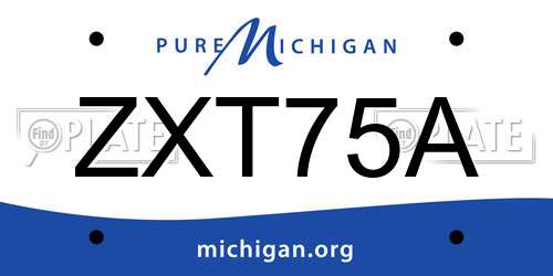 ZXT75A Michigan License Plate