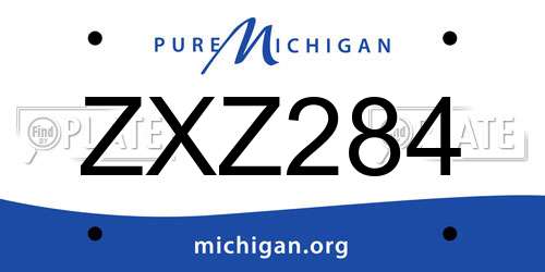 ZXZ284 Michigan License Plate