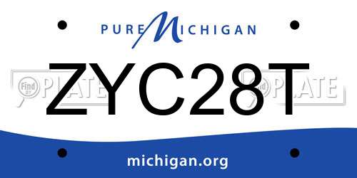 ZYC28T Michigan License Plate