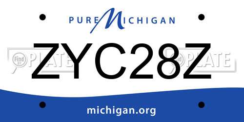 ZYC28Z Michigan License Plate