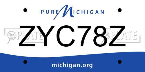 ZYC78Z Michigan License Plate