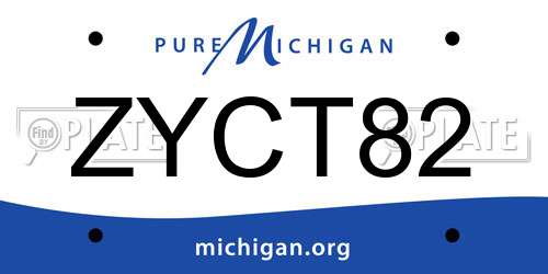ZYCT82 Michigan License Plate