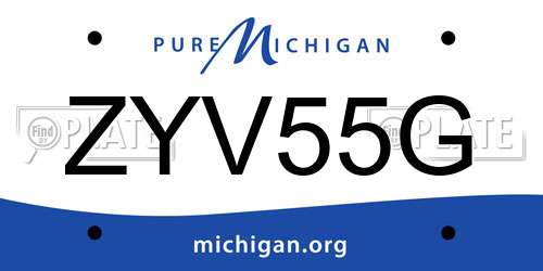 ZYV55G Michigan License Plate