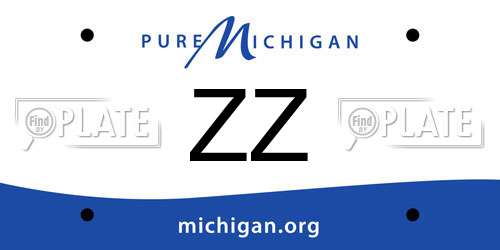 ZZ Michigan License Plate