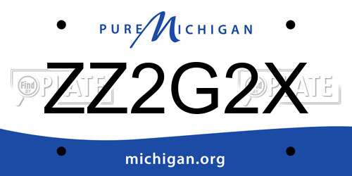 ZZ2G2X Michigan License Plate