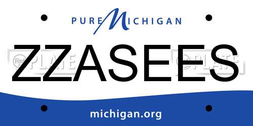 ZZASEES Michigan License Plate