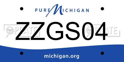 ZZGS04 Michigan License Plate