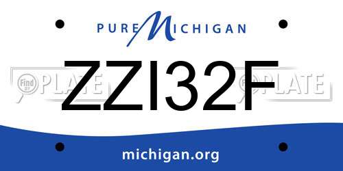ZZI32F Michigan License Plate