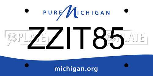 ZZIT85 Michigan License Plate