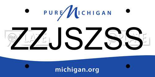 ZZJSZSS Michigan License Plate