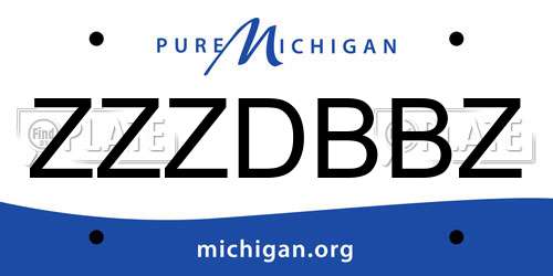 ZZZDBBZ Michigan License Plate
