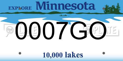 0007GO Minnesota License Plate
