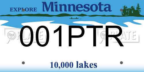 001PTR Minnesota License Plate