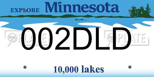 002DLD Minnesota License Plate