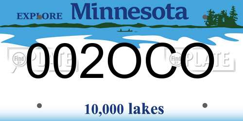 002OCO Minnesota License Plate