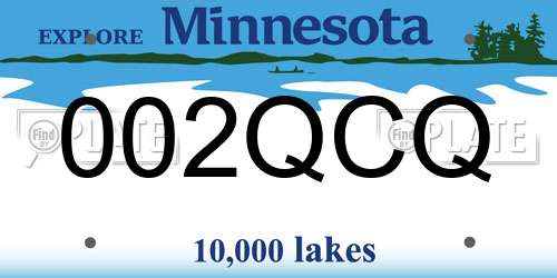 002QCQ Minnesota License Plate