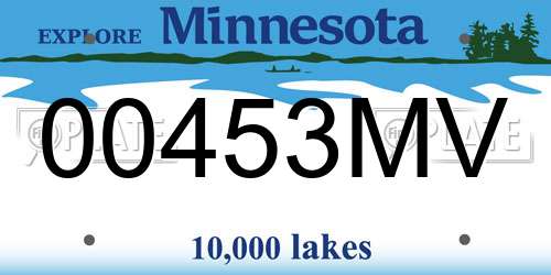 00453MV Minnesota License Plate