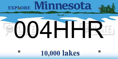 004HHR Minnesota License Plate