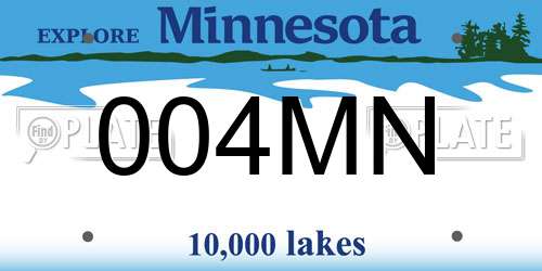 004MN Minnesota License Plate