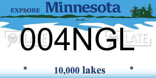 004NGL Minnesota License Plate