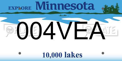 004VEA Minnesota License Plate