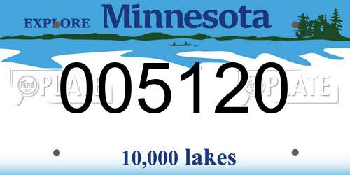 005120 Minnesota License Plate