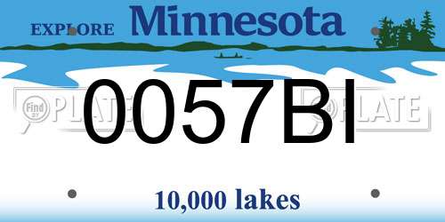 0057BI Minnesota License Plate