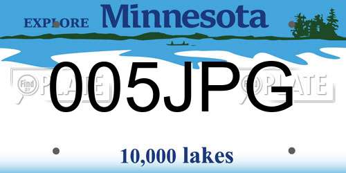 005JPG Minnesota License Plate