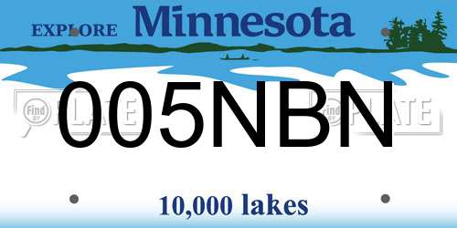 005NBN Minnesota License Plate