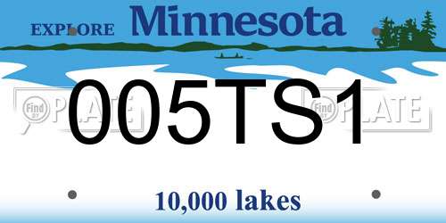 005TS1 Minnesota License Plate