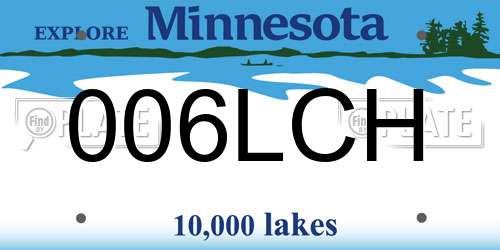 006LCH Minnesota License Plate