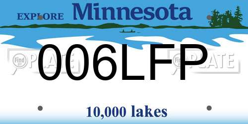 006LFP Minnesota License Plate