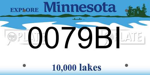 0079BI Minnesota License Plate