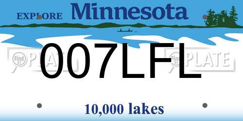 007LFL Minnesota License Plate