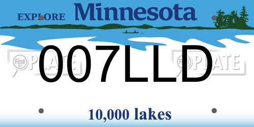 007LLD Minnesota License Plate