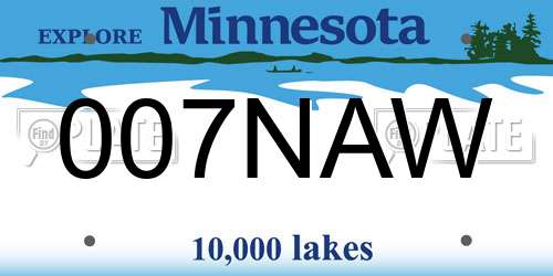 007NAW Minnesota License Plate