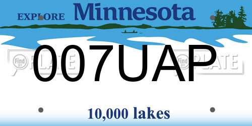 007UAP Minnesota License Plate