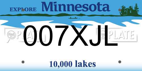 007XJL Minnesota License Plate
