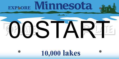 00START Minnesota License Plate