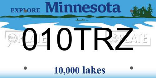 010TRZ Minnesota License Plate