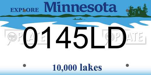 0145LD Minnesota License Plate