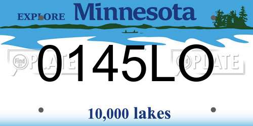 0145LO Minnesota License Plate