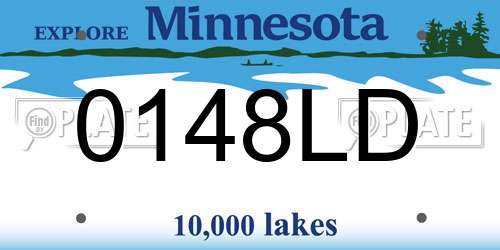 0148LD Minnesota License Plate