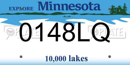 0148LQ Minnesota License Plate