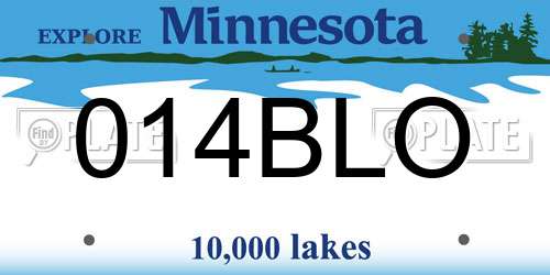 014BLO Minnesota License Plate