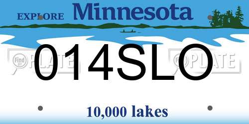 014SLO Minnesota License Plate