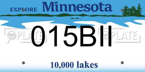 015BII Minnesota License Plate