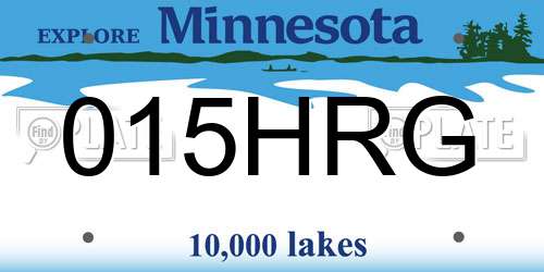 015HRG Minnesota License Plate