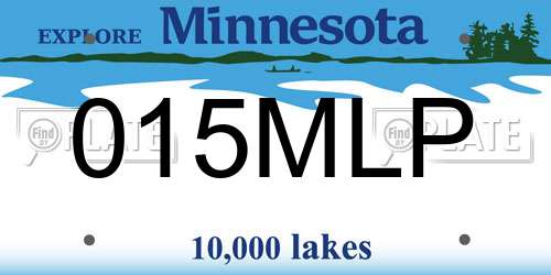 015MLP Minnesota License Plate