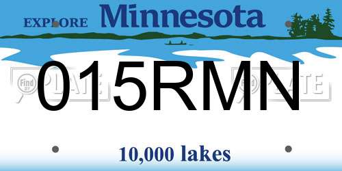015RMN Minnesota License Plate